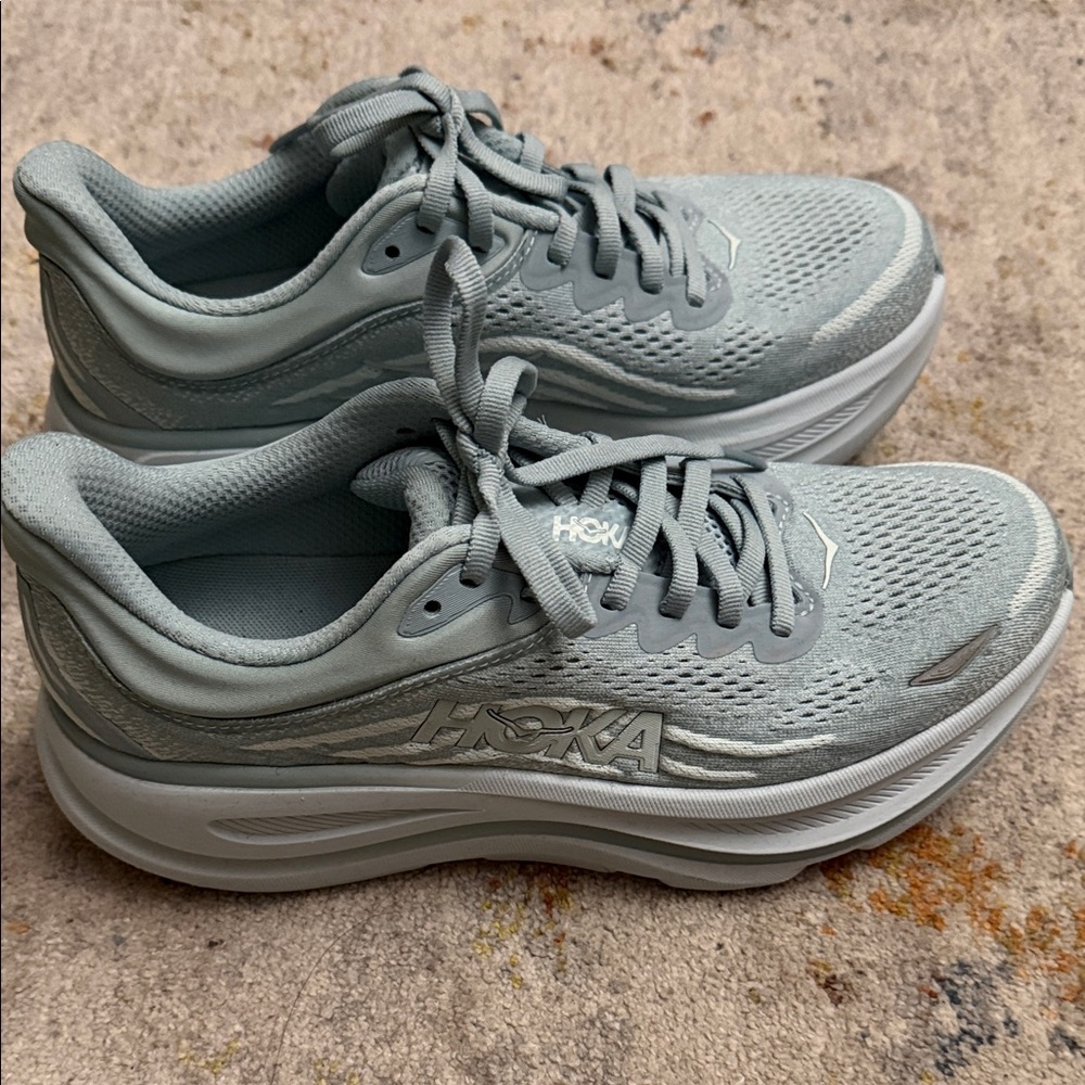 Hoka Bondi 9 Women's Light blue running  Shoes